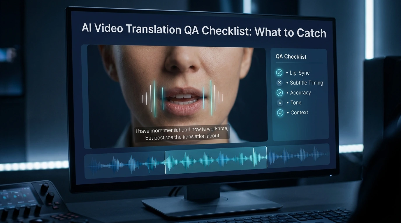 AI Video Translation QA Checklist: What to Catch